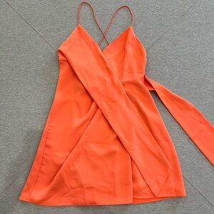 Alice + Olivia Bright Orange Dress